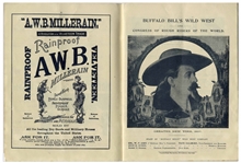 1895 Program for ''Buffalo Bill's Wild West'' Show -- Featuring Buffalo Bill Cody ''sharpshooting at full speed'', Annie Oakley & Cody Rescuing Settlers From Attack